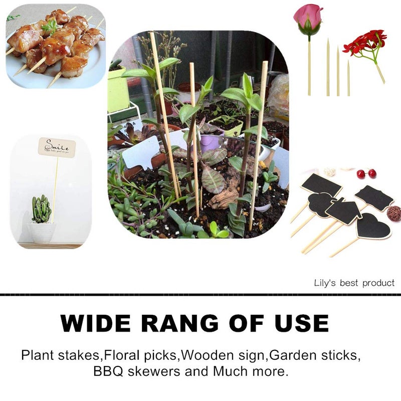 HOPELF 50 Pack 16" Bamboo Plant Stakes for Wood Garden Sticksï¼ŒWooden Indoor Gardening Floral Potted Plant Supportï¼ŒCrafts, More Size Choices 8"/12"/16" - Image 3